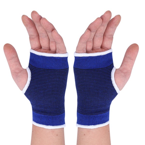 1 par elastisk håndledsstøtte håndflade støtte carpal basketball fodbold sport fitness beskytter blå
