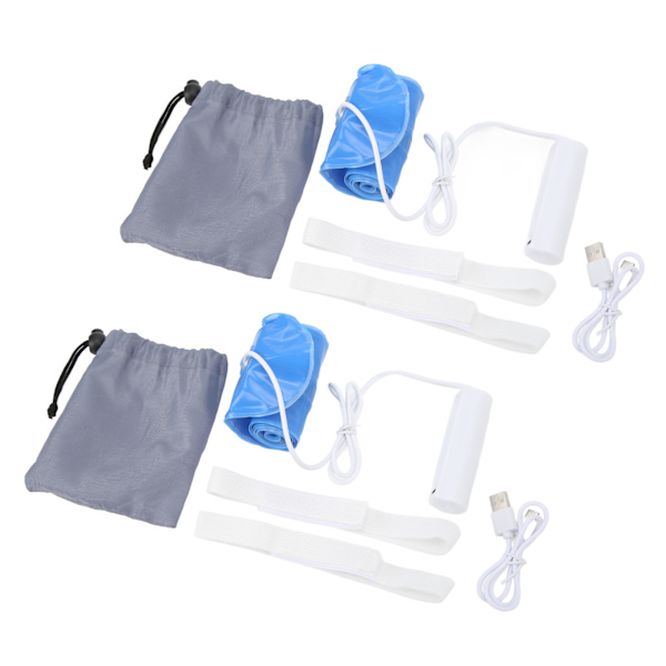 2 stk Oppblåsbare Utendørs Campinglamper Bærbare Foldbare Oppblåsbare LED Campinglys for Camping Utendørs