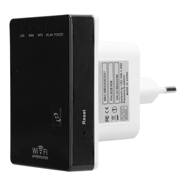 Trådlös nätverksrouter Wifi Single Boost Repeater SSID Amplifier 300mbps 100-240VEU Plug