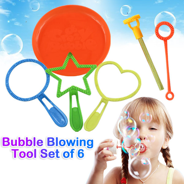 6 st/set Slumpmässig färg Barn Bubble Wand Tool Bubble Maker Koncentrat Stick Blåsare Utomhus Blåsande Bubble Tool Roliga leksaker Presenter