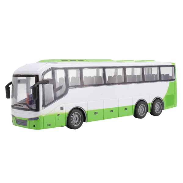 1/30 Remote Control Bus Model Electric Wireless Simulation Large RC Bus Toy with Remote Control White Green