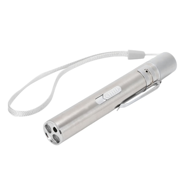 Rött/UV-ljus Retande kattpennapekare USB uppladdningsbar rostfritt stål Interaktiv träningsleksak för husdjur