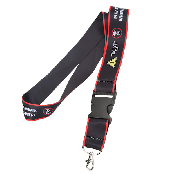 Kaukosäätimen rannehihna Anti Lost Nylon Vakaa RC-dronit Kaukosäätimen kaulahihna varoituslauseella FPV Red