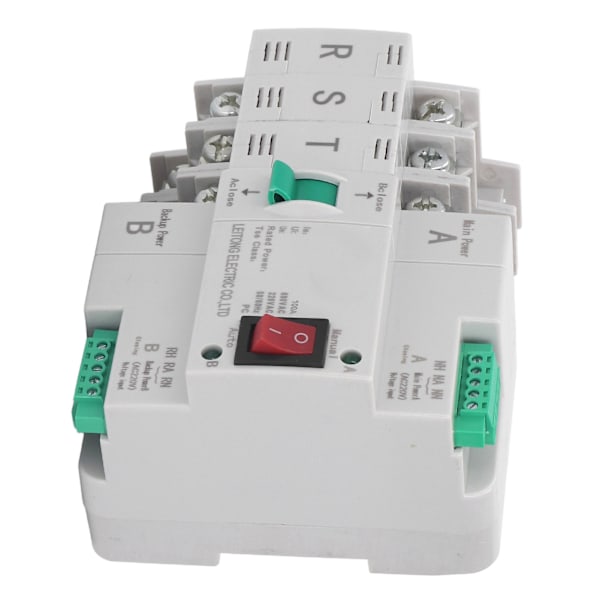 Automatisk överföringsbrytare Dual Power 3P Controller AC400V Rail Mount for Factory Farm 100A