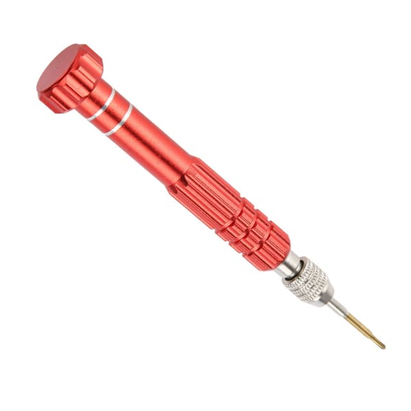 Screwdriver Handle with 5 Precision Bits Phone Glasses Watch Repair Tool Kit (Red)