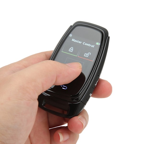 Bilsmart LCD-nøkkel Berøringsskjerm Bluetooth 5.0-tilkobling Nøkkelfri inngang Glatt berøring for en-knapps startmodeller Svart