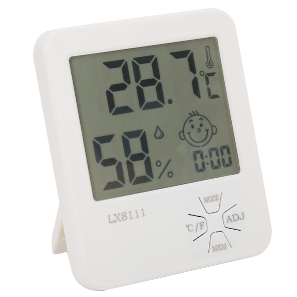LX8111 Termometer Hygrometer Temperatur Fuktighetsmätare med HD-display för jordbruk