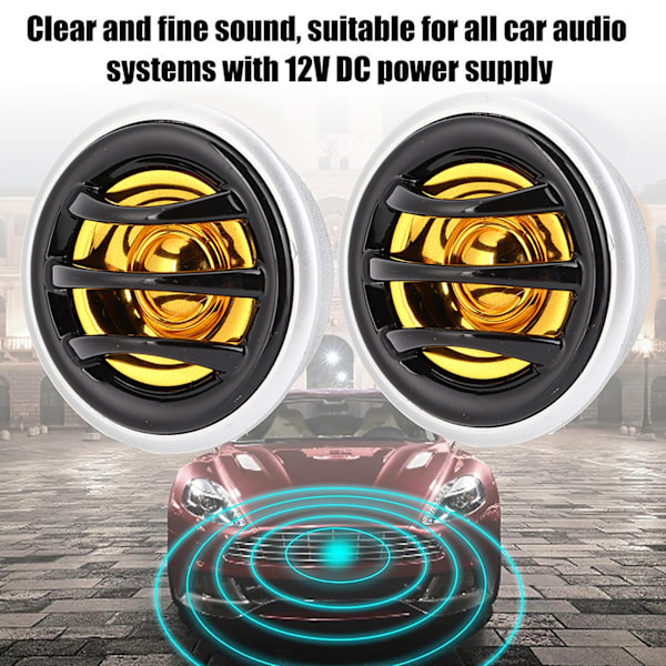 2st 12V 150W Bil Mini Super Power Loud Dome Audio Stereohögtalare Diskanthögtalare Högtalarhorn