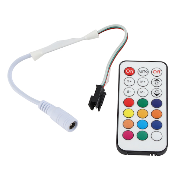 21 Keys RF Mini Wireless Remote Dimmer Controller WC2811 2812B Full Color Adjustable Brightness Power RF LED Dimmer