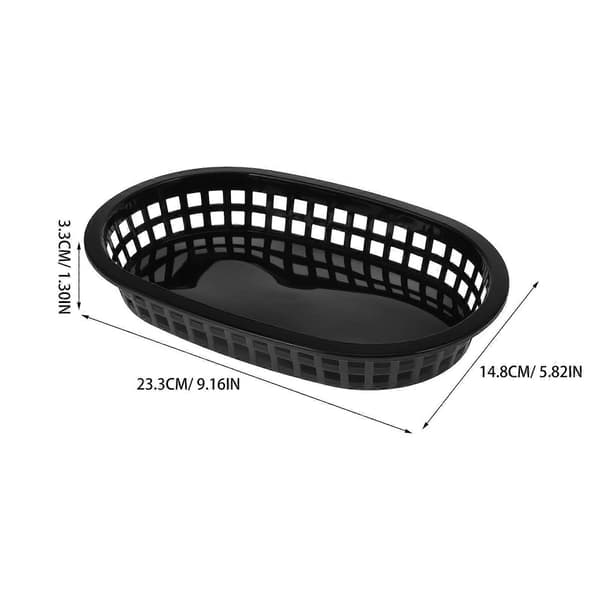 Chipburgerkurve til servering af 36 madbakker Black 23.3x14.8cm