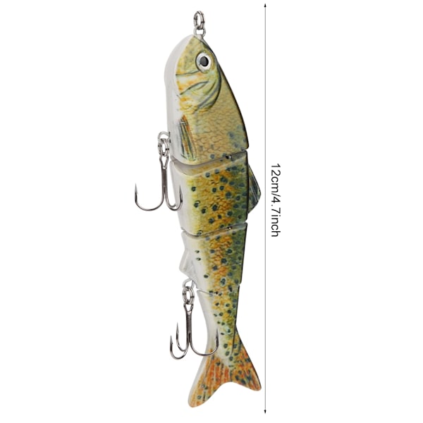 12cm/18g ABS-muovista valmistettu moniosainen keinotekoinen uistimet uintiuistin merelle kovia uistimia kalastustarvikkeet Y145-1