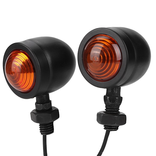 2 stk Retro Metall Motorsykkel Blinklys Indikatorlampe