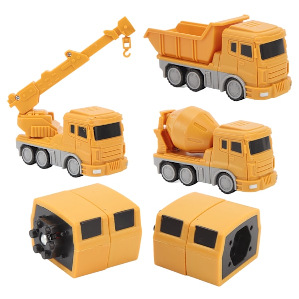 Muuntava robottilelu Transformoi robottiautoja Lapset DIY Magneettinen kokoaminen Rakennus Automalli Leikki A-tyyppi