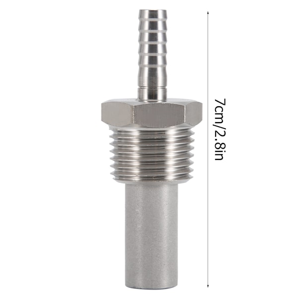 1/2\" MPT Oksygensten 1/4' Barb Inline Karbonering Lufting Hjemmebrygg Sten (0,5 mikron)
