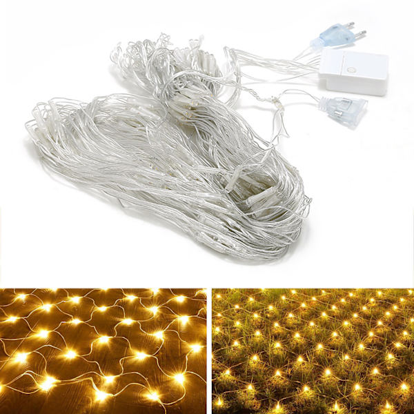 Net Mesh String LED Lights 4,9x4,9ft Vattentät Utomhus Jul Net Lights för jul Utomhusbröllop