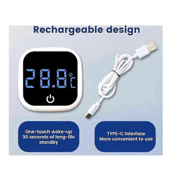 0-60 ℃ Digital LCD-akvarietermometer, Mini selvklæbende skærm til akvarium