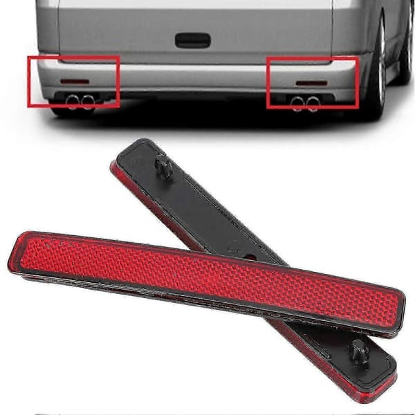 Par reflekser bagkofangerlys kompatible med T5 Transporter 2003-2011 7E0945105 Rød[LD]