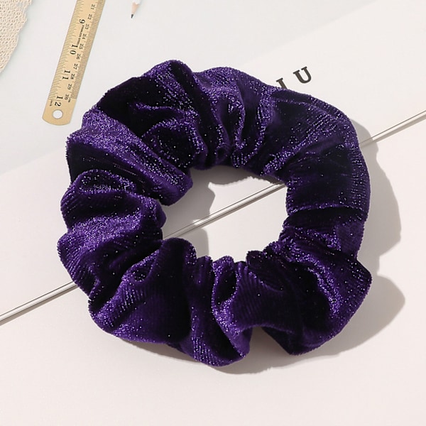 10 ST Hår Scrunchies Enkelt Mode Slikkefarve Fløjl Elastiske Scrunchies Hårelastikgaver til Kvinder Piger