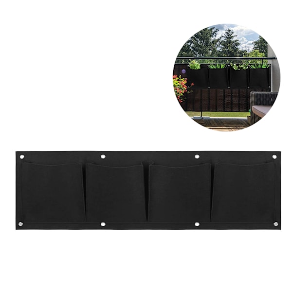 Vægmonteret Filtplanter Multiport Plantningspose Haveplanter Plant Grow Bag