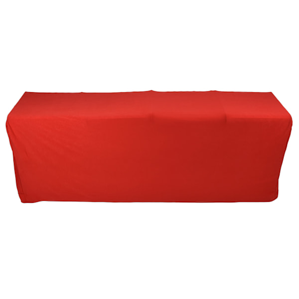 Stretch Spandex Borddekke God Elasticitet Vaskbar Gjenbrukbar Rød Stretchbar Duk med 4 Lommer for Bryllupsfest 6FT(183x76x76cm)