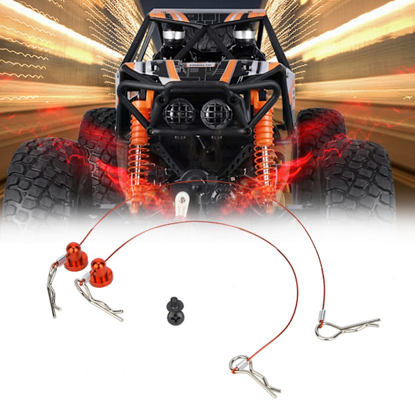 Anti-tapte karosserikabelklemmer med skruvhåler for Traxxas 1/10 RC-bil (rød)