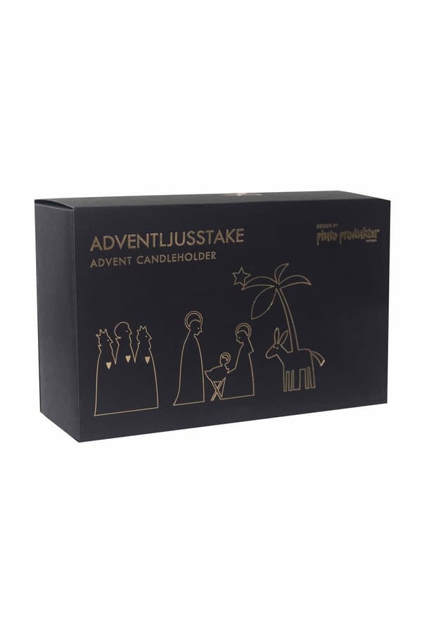 Adventtikynttelikkö Suuri Seimi Pluto Design Svart black
