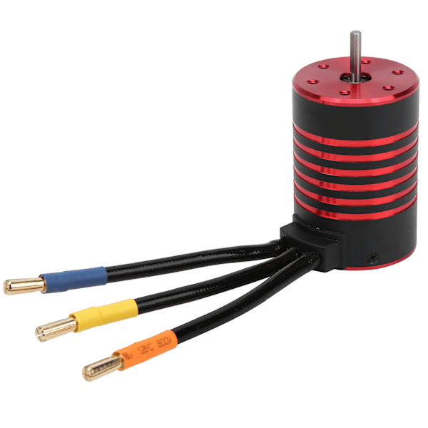 3650 4500KV Harjaton Moottori Metalli RC Moottorin Vaihto 1/10 RC Autoon Musta Punainen