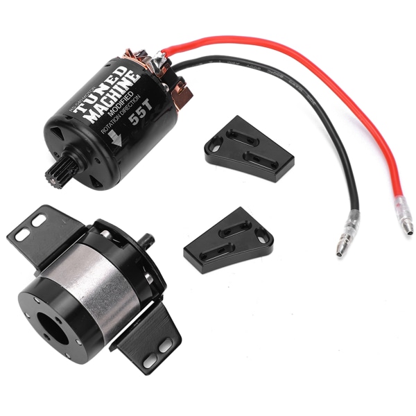 1:5 Ratio Växellåda Transmission Box 540 Borstad 55T Motor Passar för SCX10 1/10 RC Car