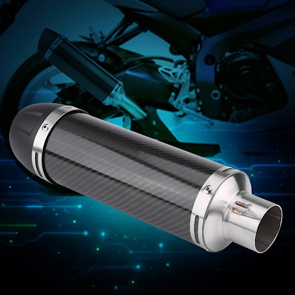 51mm Universal Motorcykel Modifierad Riktigt Ljus Kolfiber Avgassystem med DB Killer