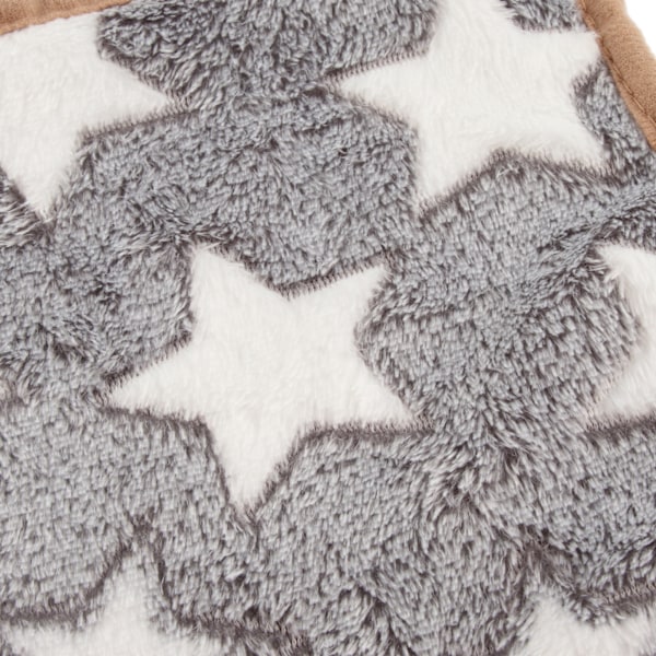 Grå Djurfilt Varm Mjuk Bekväm Stjärnmönster Moderiktig plysch Hund Slänger Kattfilt för hemsoffa Grå Stjärnfilt M(60x40cm /23.62x15.75in)
