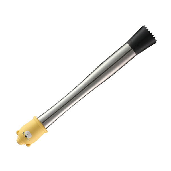 Profesjonell Muddler med komfortabelt håndtak Profesjonell brukervennlig Muddler i rustfritt stål for Bar Gul 26cm/10.2in