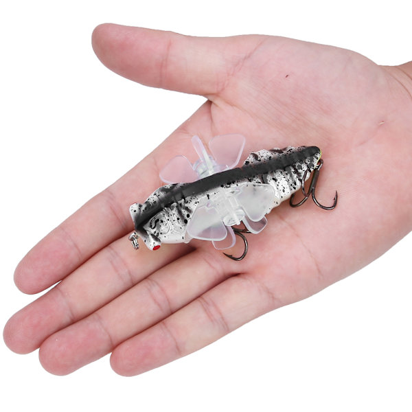 Hardt Fiskeagn Bionic Cicada Form Fiskebete med Roterende Propeller Trippelkrok 7.5cmY238-6