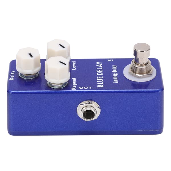 Mini Blå Analog Delay Gitarreffektpedal True Bypass Justerbart Instrumenttillbehör