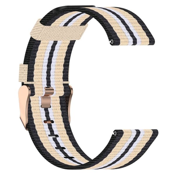 19 mm nylon urrem til Haylou / Noise / Willful ur - Sort / Beige Beige beige
