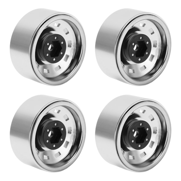 4 stk 1,9 tommers RC-hjulnav Aluminiumlegering Sikker Robust Slitesterk Gjenbrukbar Enkel montering RC-felger Firkantet hull