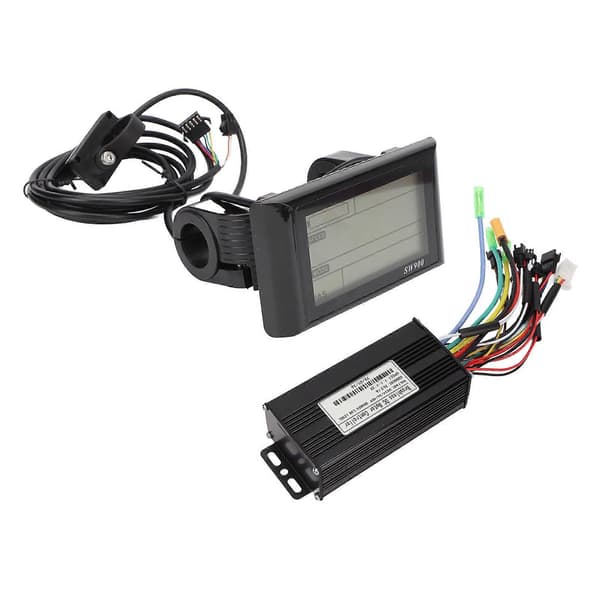 Elcykelmotorstyresæt 26A DC 24V 36V 48V Varmeafledende LCD-displaypanel Børsteløs controller Kompatibel med cykel YMQX)