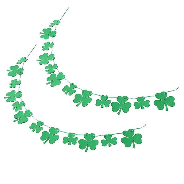 2 stk St. Patrick's Day Bannere Dekorative Bannere Hengende Flagg For Fest