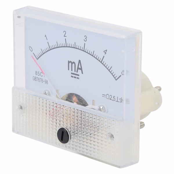 DC 0-5MA Pekarström Panel Mätare Mätenheter Amperemeter Tester Mätare