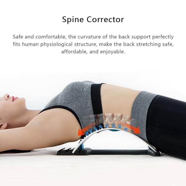 Spine Corrector Midja Ländkota Stretching Traction Massager Avlasta stöd Träningsutrustning