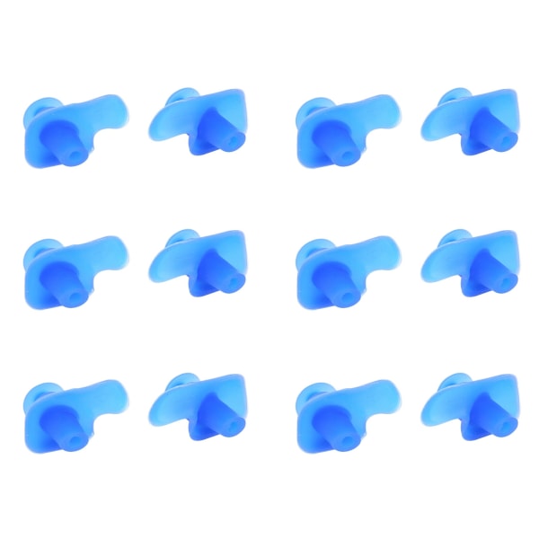 6 par silikon simning dykning spiral öronproppar professionella vuxna dammsäkra öronproppar (blå)