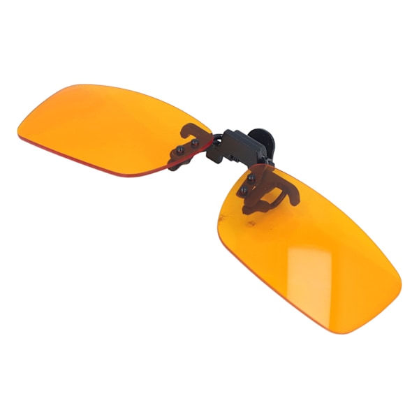 Clip On Glasögon Effektivt blått ljus blockerar 180 grader vertikalt Flip Portable Orange Glasögon Cliplins för dator fyrkantig