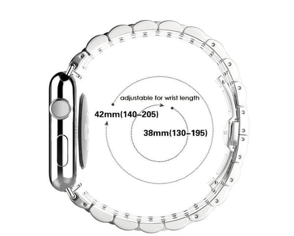 Kompatibel med Apple Watch 42mm - Stilren stållænke Metall