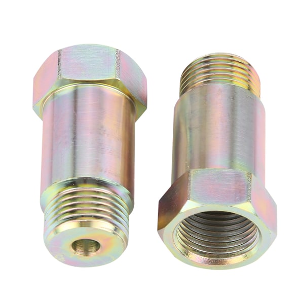 2 stk 45 mm M18*1.5 O2 Oksygen Sensor Extender Forlenger Spacer Plugger Adapter Gul