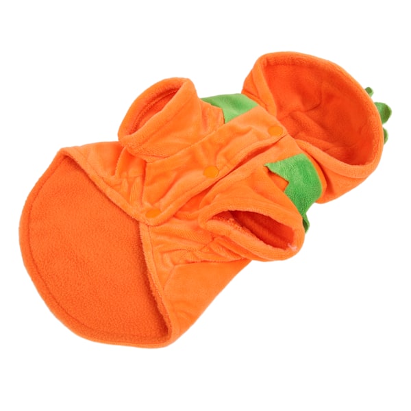 Halloween pumpa hundkläder Söt varm hunddräkt för medelstora hundar Höst Vinter Orange S