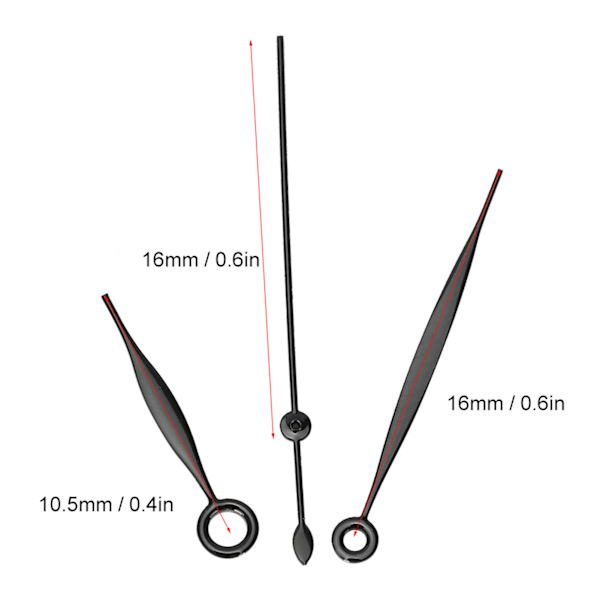 T41 Men Watch Hour Minute Second Hands Watch Needles Passar för ETA2824 Movement Black
