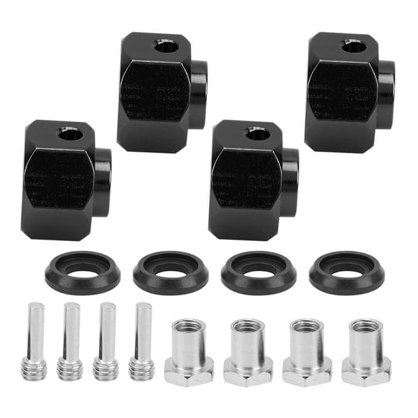 Hex Hub Udvidelsesforbindelse 8mm Tilbehør til Traxxas/TRX4/TRX6 1/10 RC Modelbil Sort