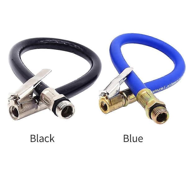 Campers Locking Air Chuck Adapter Flexibel Däckpåfyllningsslang Förlängningsrör Blue