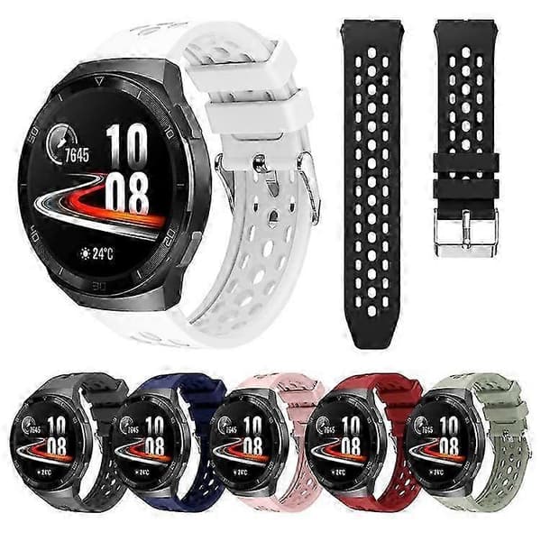 22 mm myk silikonrem til Watch GT 2e - Komfortabel rem Black