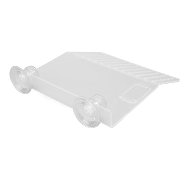 Reptil solingsplattform multifunksjonell transparent akryl Turtle Dock solingsplattform med 2 sugekopper L