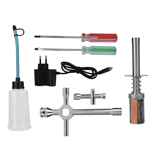 RC Nitro Starter Kit Glödstift Tändare med laddare RC Truck Buggy Car för HSP redcat (EU Plug)